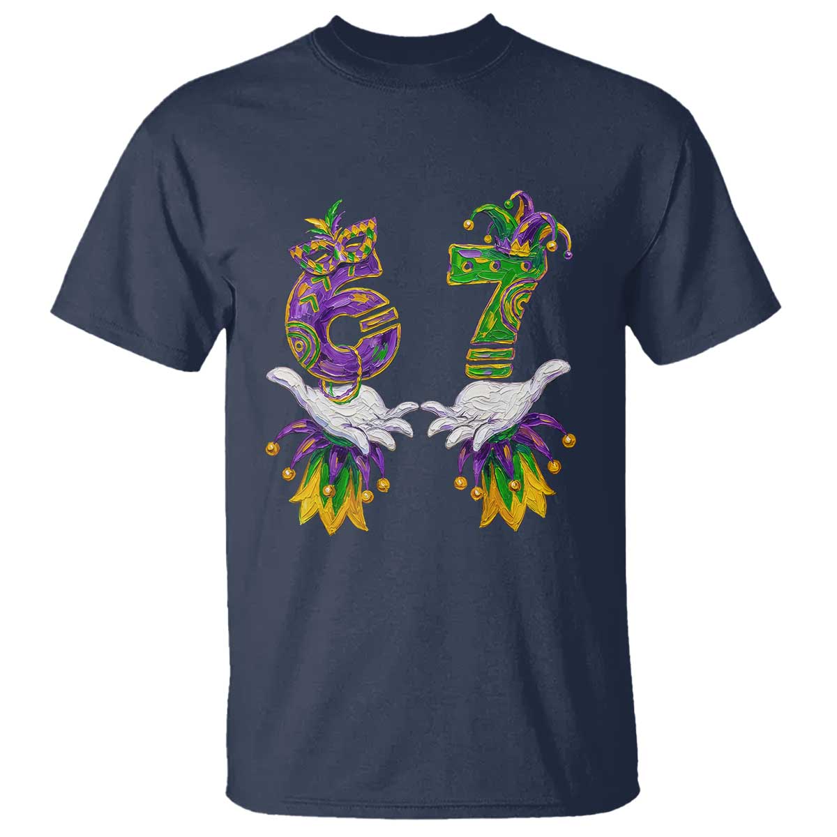 67 Mardi Gras Meme T Shirt Funny Six Seven Hand Carnival Trendy