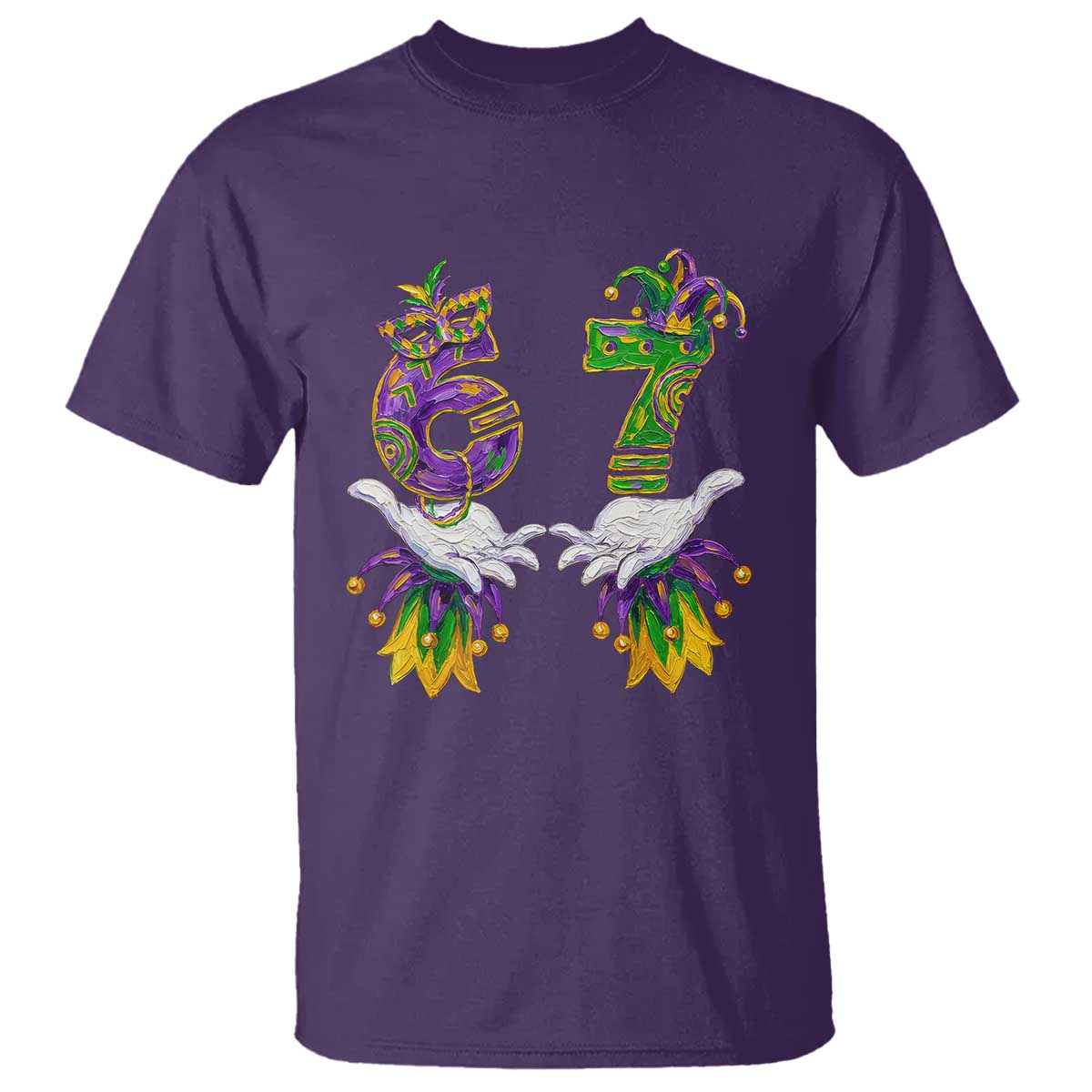 67 Mardi Gras Meme T Shirt Funny Six Seven Hand Carnival Trendy