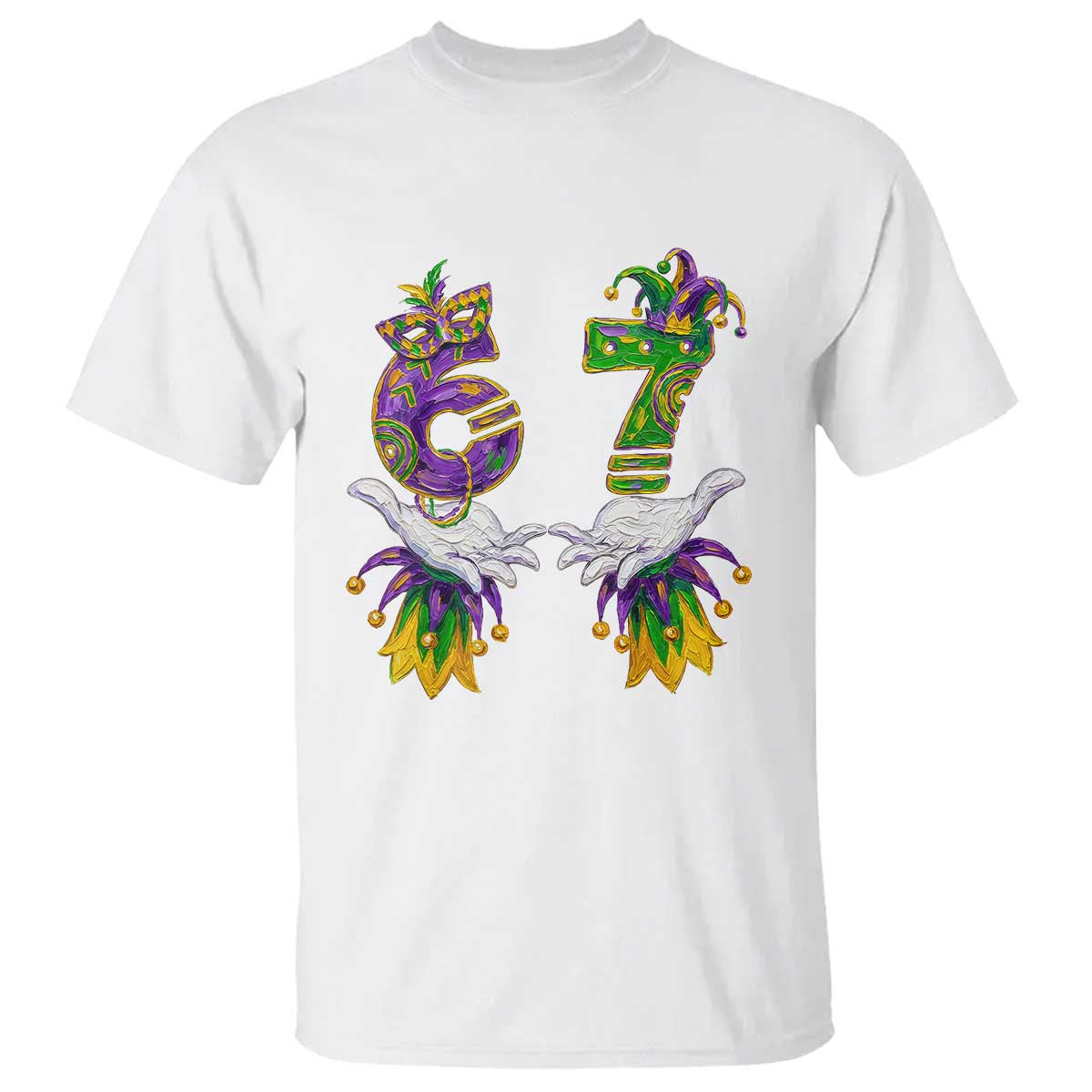 67 Mardi Gras Meme T Shirt Funny Six Seven Hand Carnival Trendy