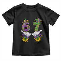 67 Mardi Gras Meme Toddler T Shirt Funny Six Seven Hand Carnival Trendy