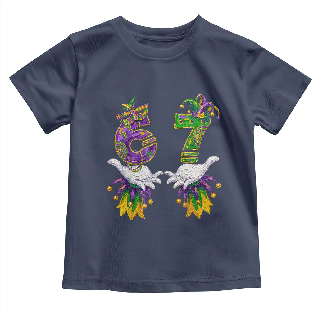 67 Mardi Gras Meme Toddler T Shirt Funny Six Seven Hand Carnival Trendy