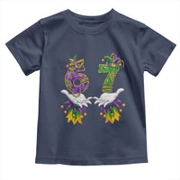 67 Mardi Gras Meme Toddler T Shirt Funny Six Seven Hand Carnival Trendy