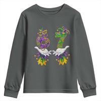 67 Mardi Gras Meme Youth Sweatshirt Funny Six Seven Hand Carnival Trendy