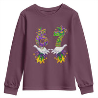 67 Mardi Gras Meme Youth Sweatshirt Funny Six Seven Hand Carnival Trendy
