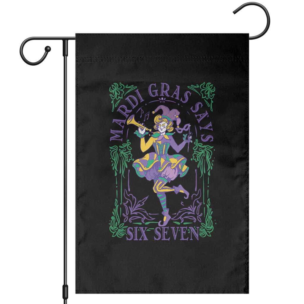 67 Mardi Gras Garden Flag Funny Six Seven Carnival Trendy