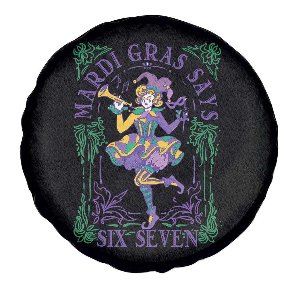 67 Mardi Gras Spare Tire Cover Funny Six Seven Carnival Trendy