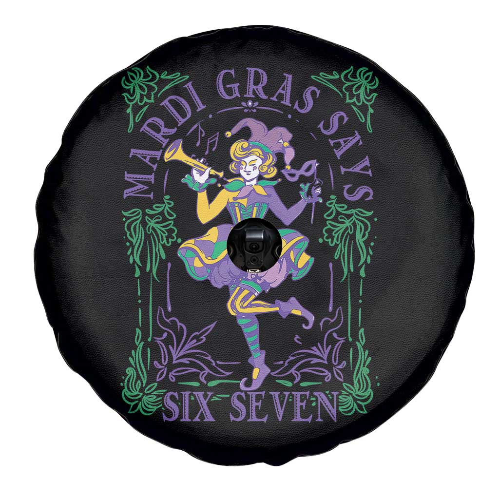 67 Mardi Gras Spare Tire Cover Funny Six Seven Carnival Trendy