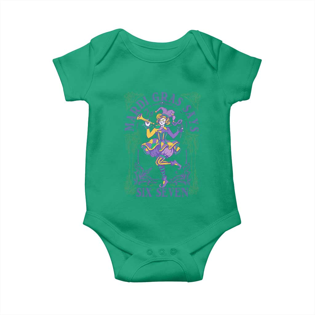 67 Mardi Gras Baby Onesie Funny Six Seven Carnival Trendy