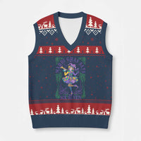 67 Mardi Gras V-Neck Knit Sweater Vest Funny Six Seven Carnival Trendy