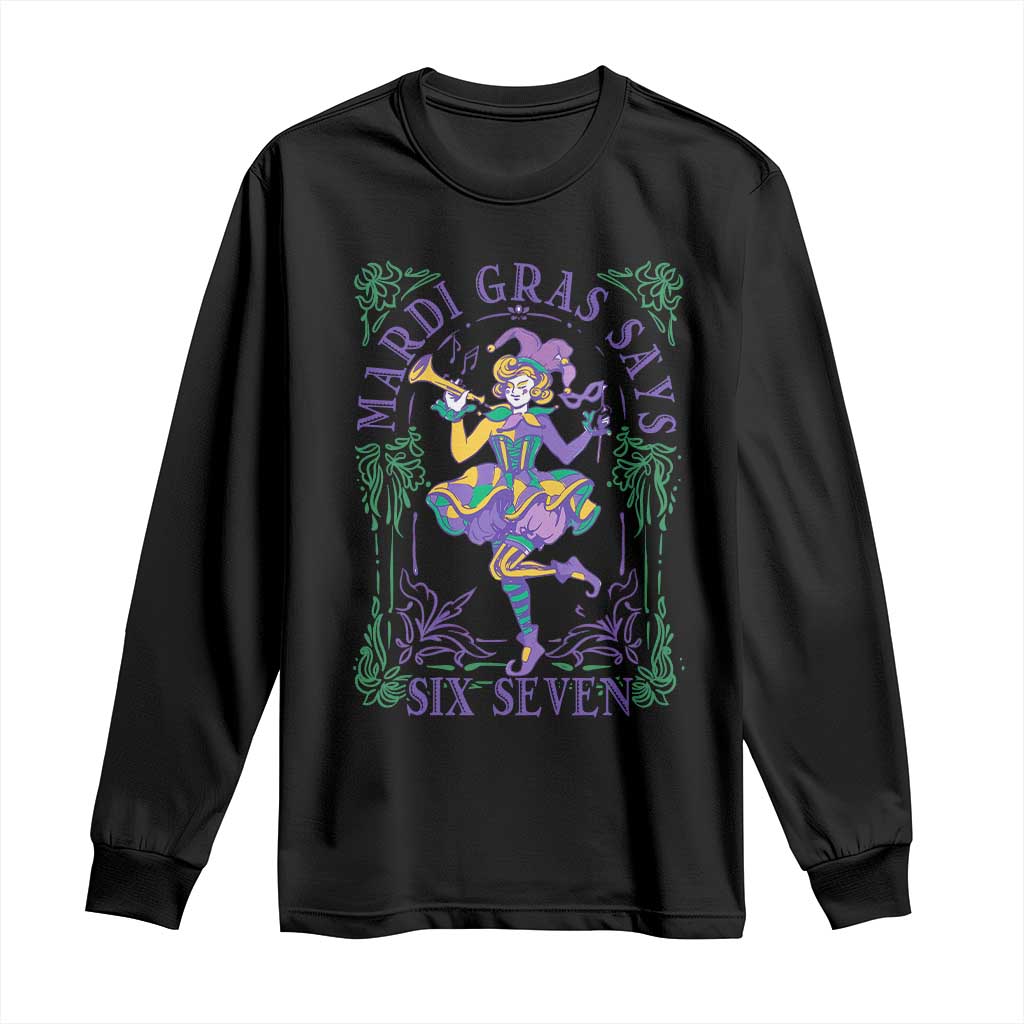 67 Mardi Gras Long Sleeve Shirt Funny Six Seven Carnival Trendy