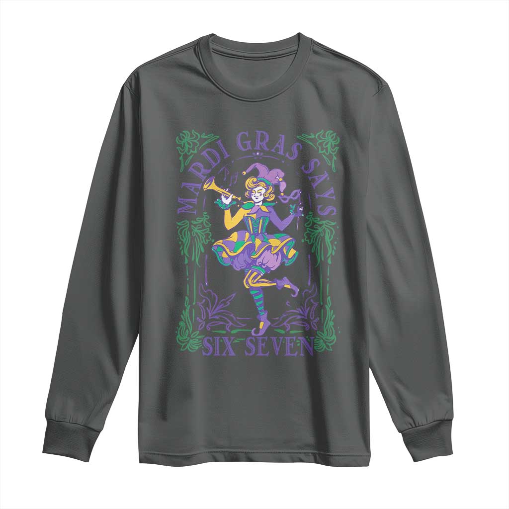 67 Mardi Gras Long Sleeve Shirt Funny Six Seven Carnival Trendy