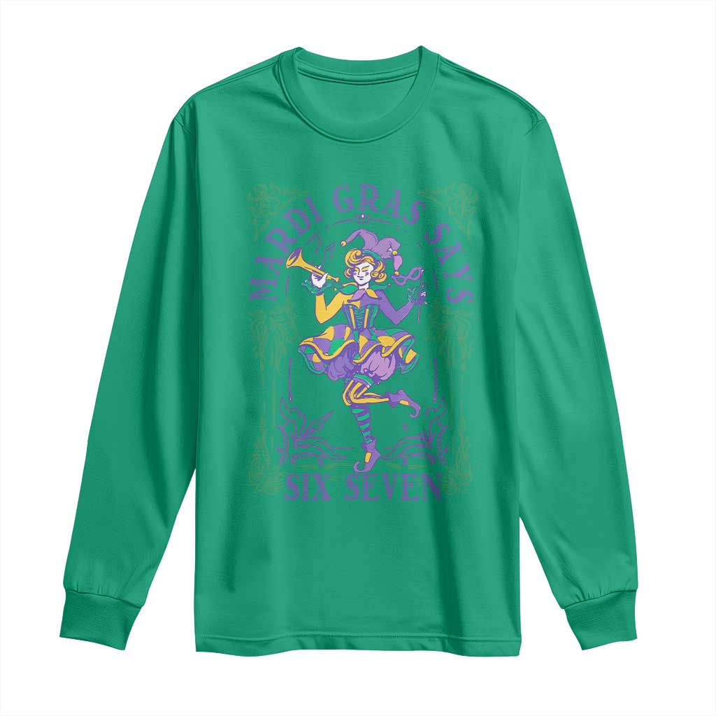 67 Mardi Gras Long Sleeve Shirt Funny Six Seven Carnival Trendy