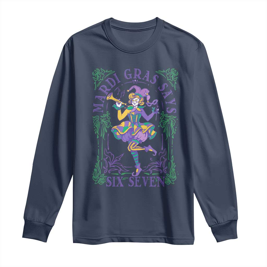 67 Mardi Gras Long Sleeve Shirt Funny Six Seven Carnival Trendy