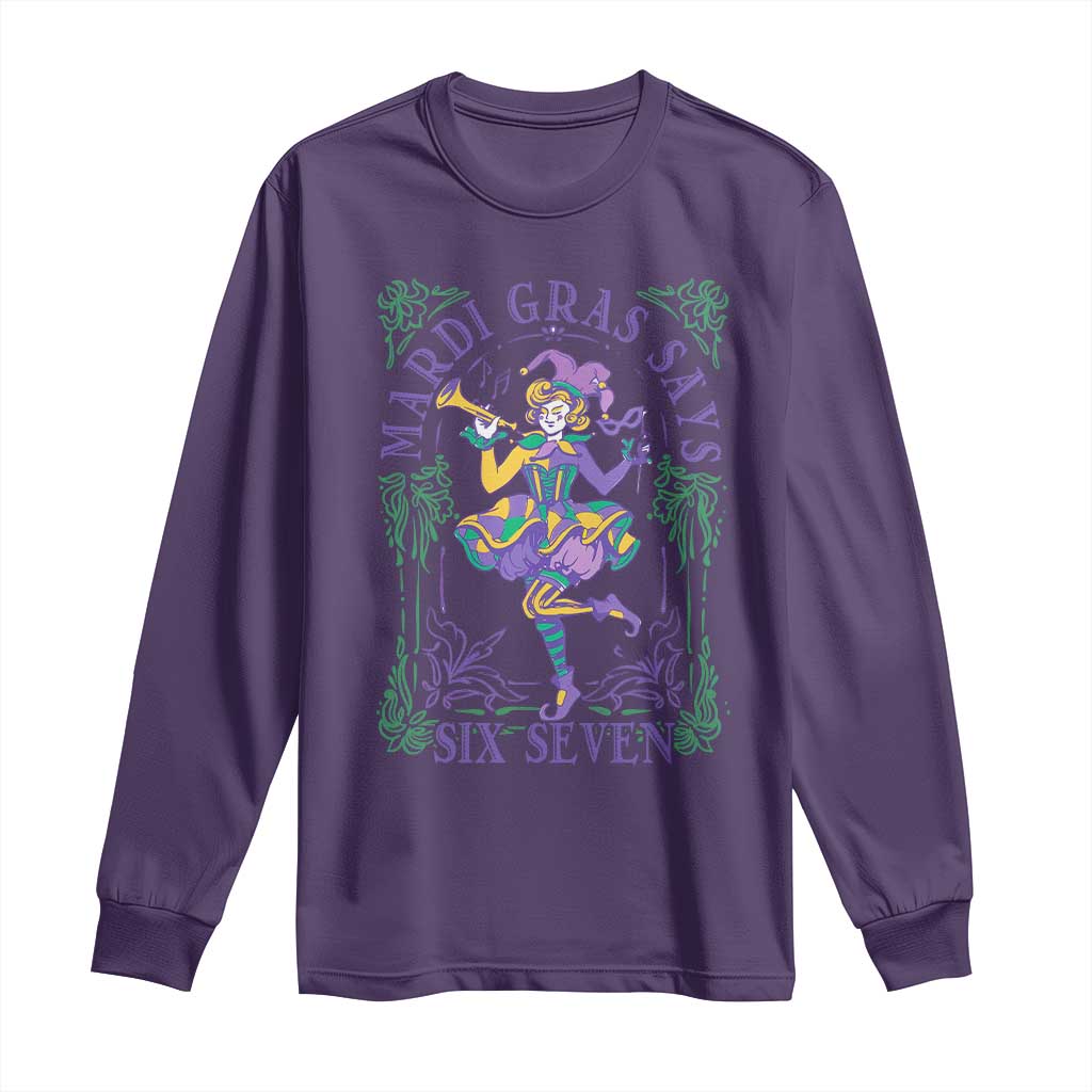 67 Mardi Gras Long Sleeve Shirt Funny Six Seven Carnival Trendy