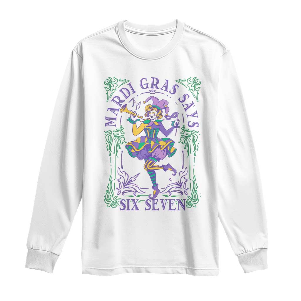 67 Mardi Gras Long Sleeve Shirt Funny Six Seven Carnival Trendy