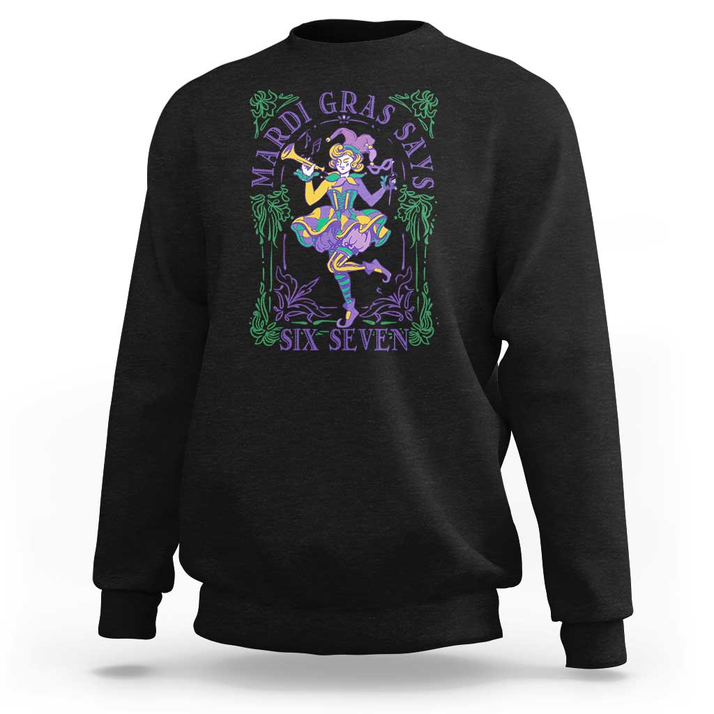 67 Mardi Gras Sweatshirt Funny Six Seven Carnival Trendy