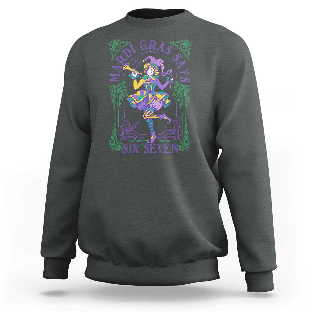 67 Mardi Gras Sweatshirt Funny Six Seven Carnival Trendy