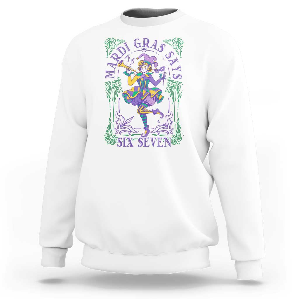 67 Mardi Gras Sweatshirt Funny Six Seven Carnival Trendy