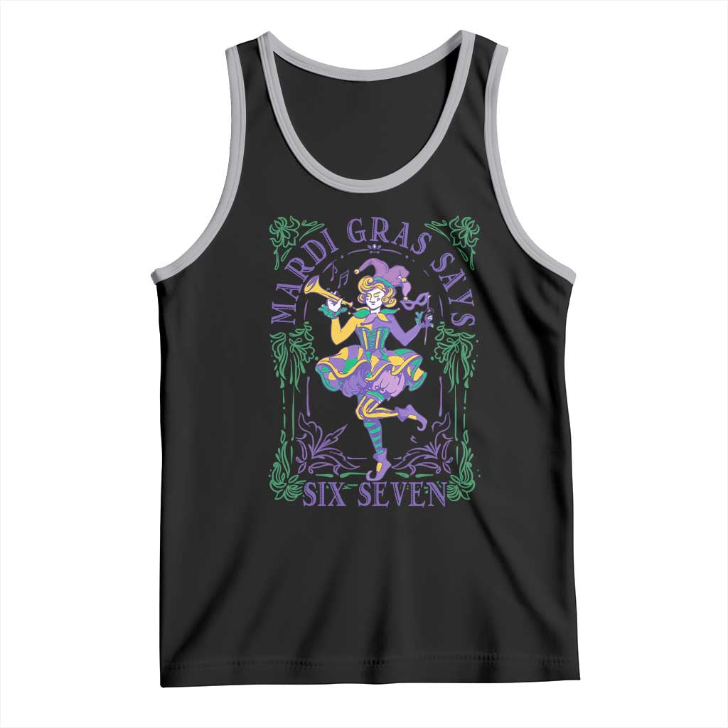 67 Mardi Gras Tank Top Funny Six Seven Carnival Trendy