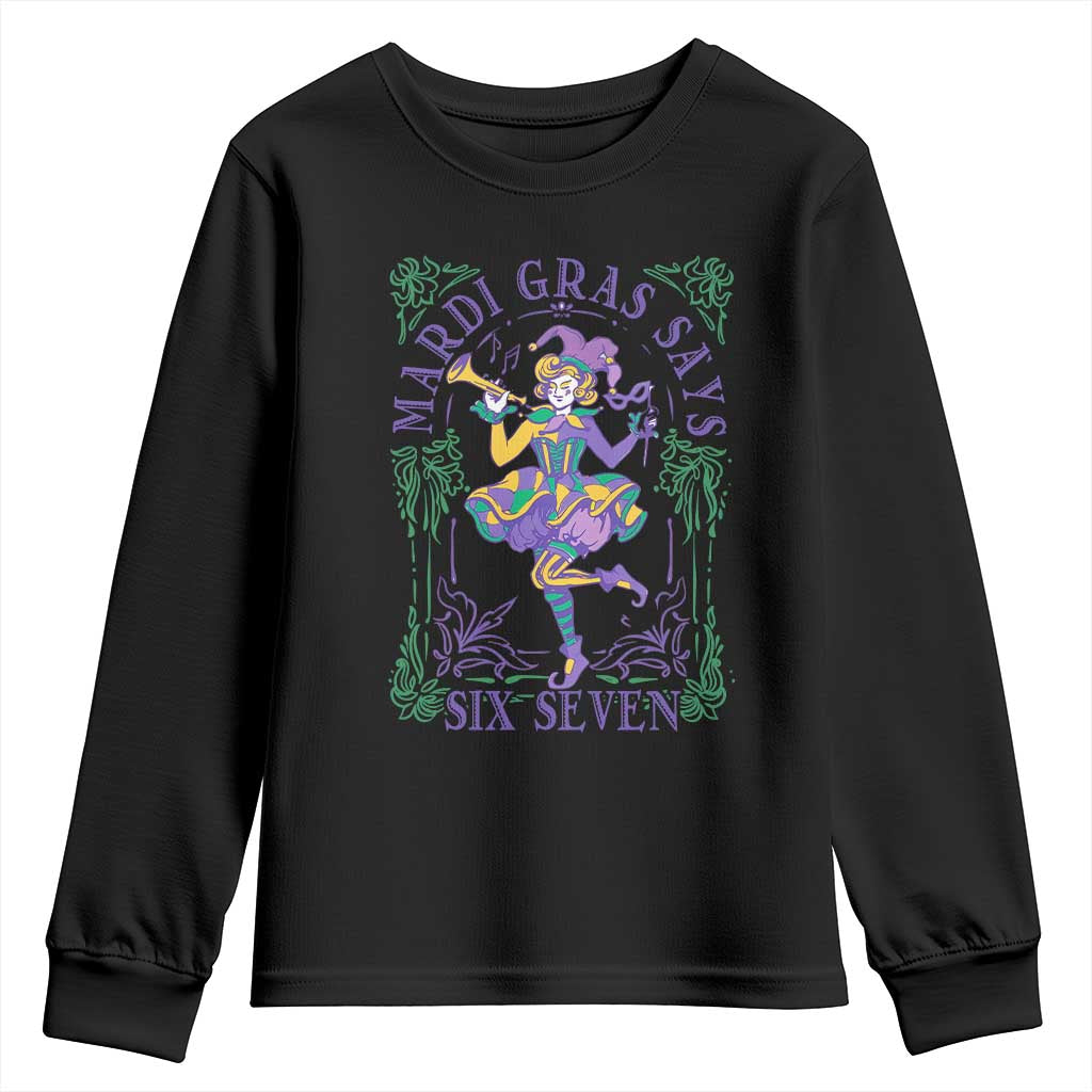 67 Mardi Gras Youth Sweatshirt Funny Six Seven Carnival Trendy