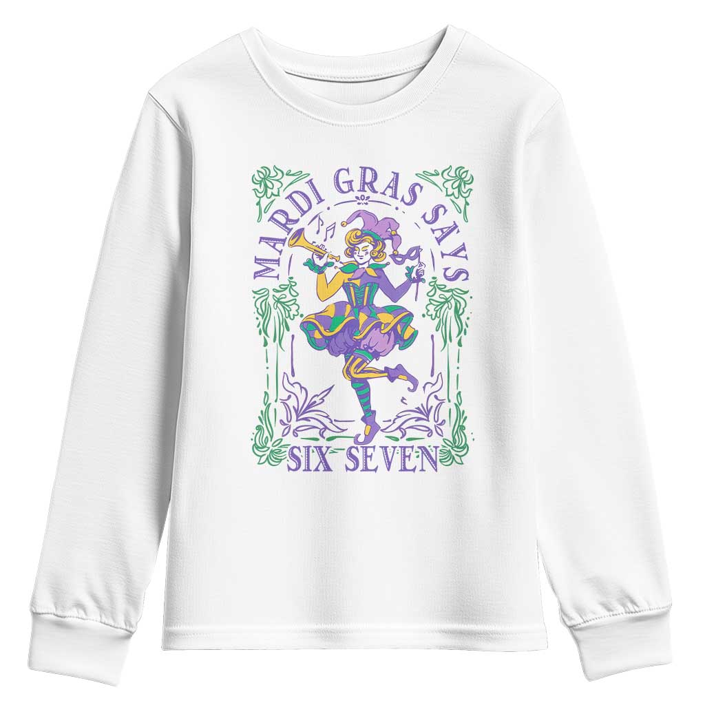 67 Mardi Gras Youth Sweatshirt Funny Six Seven Carnival Trendy