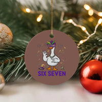 67 Mardi Gras Ceramic Ornament Funny Goose Meme Carnival Trendy