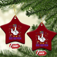 67 Mardi Gras Ceramic Ornament Funny Goose Meme Carnival Trendy
