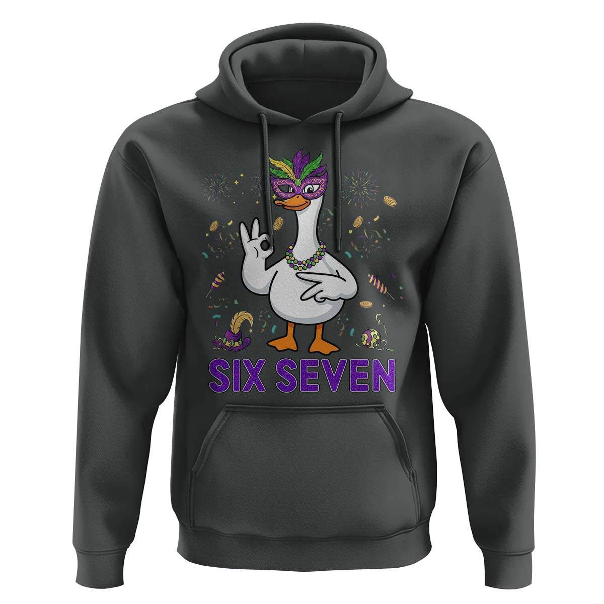 67 Mardi Gras Hoodie Funny Goose Meme Carnival Trendy