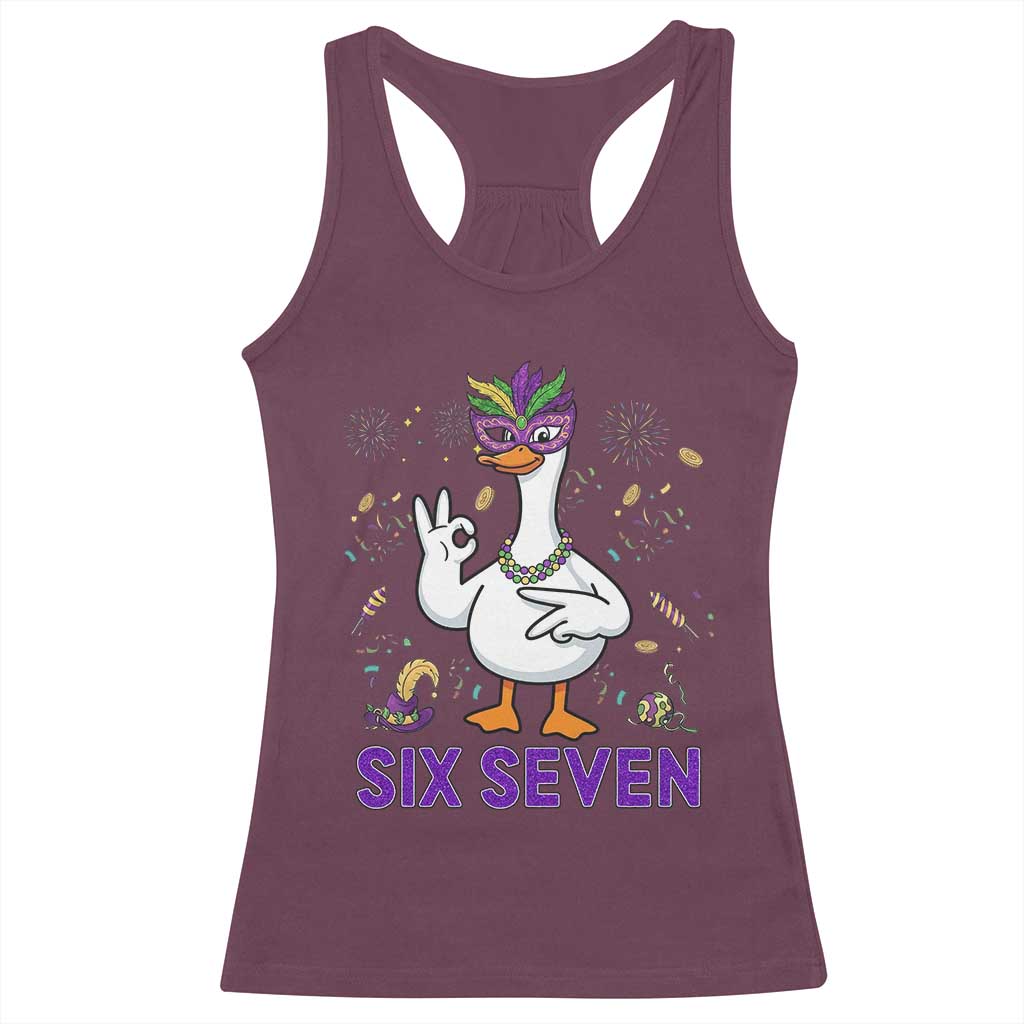67 Mardi Gras Racerback Tank Top Funny Goose Meme Carnival Trendy