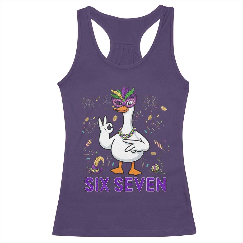 67 Mardi Gras Racerback Tank Top Funny Goose Meme Carnival Trendy