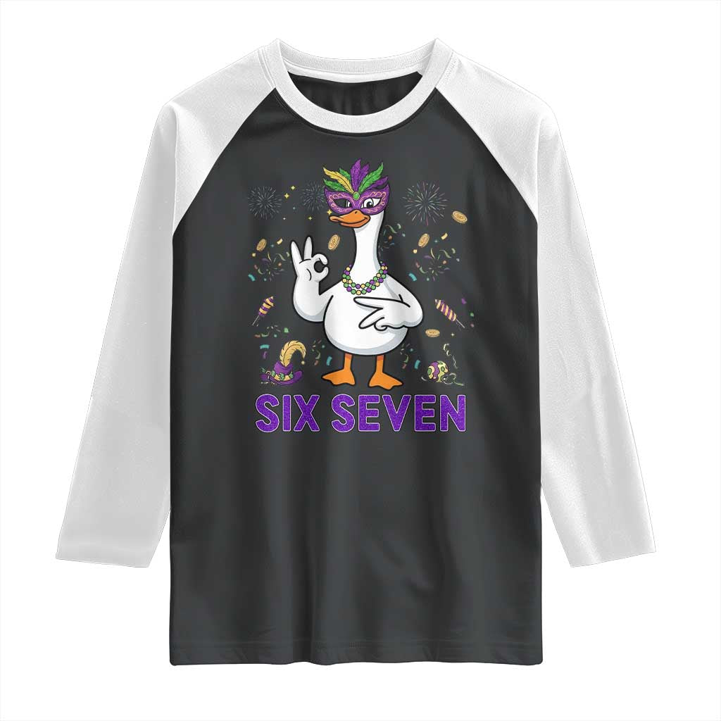 67 Mardi Gras Raglan Shirt Funny Goose Meme Carnival Trendy