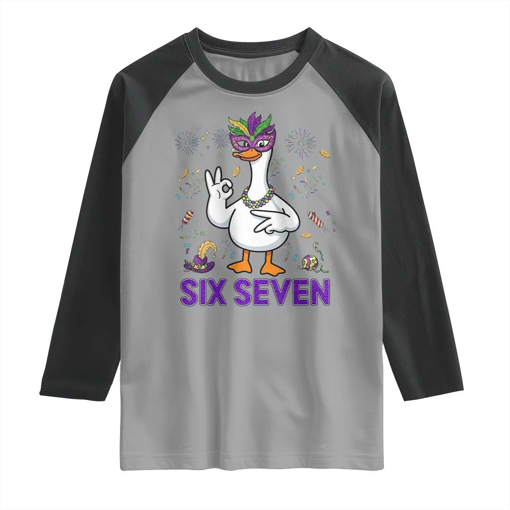 67 Mardi Gras Raglan Shirt Funny Goose Meme Carnival Trendy