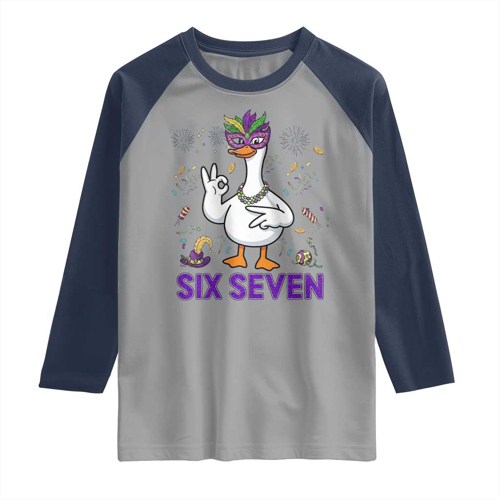 67 Mardi Gras Raglan Shirt Funny Goose Meme Carnival Trendy