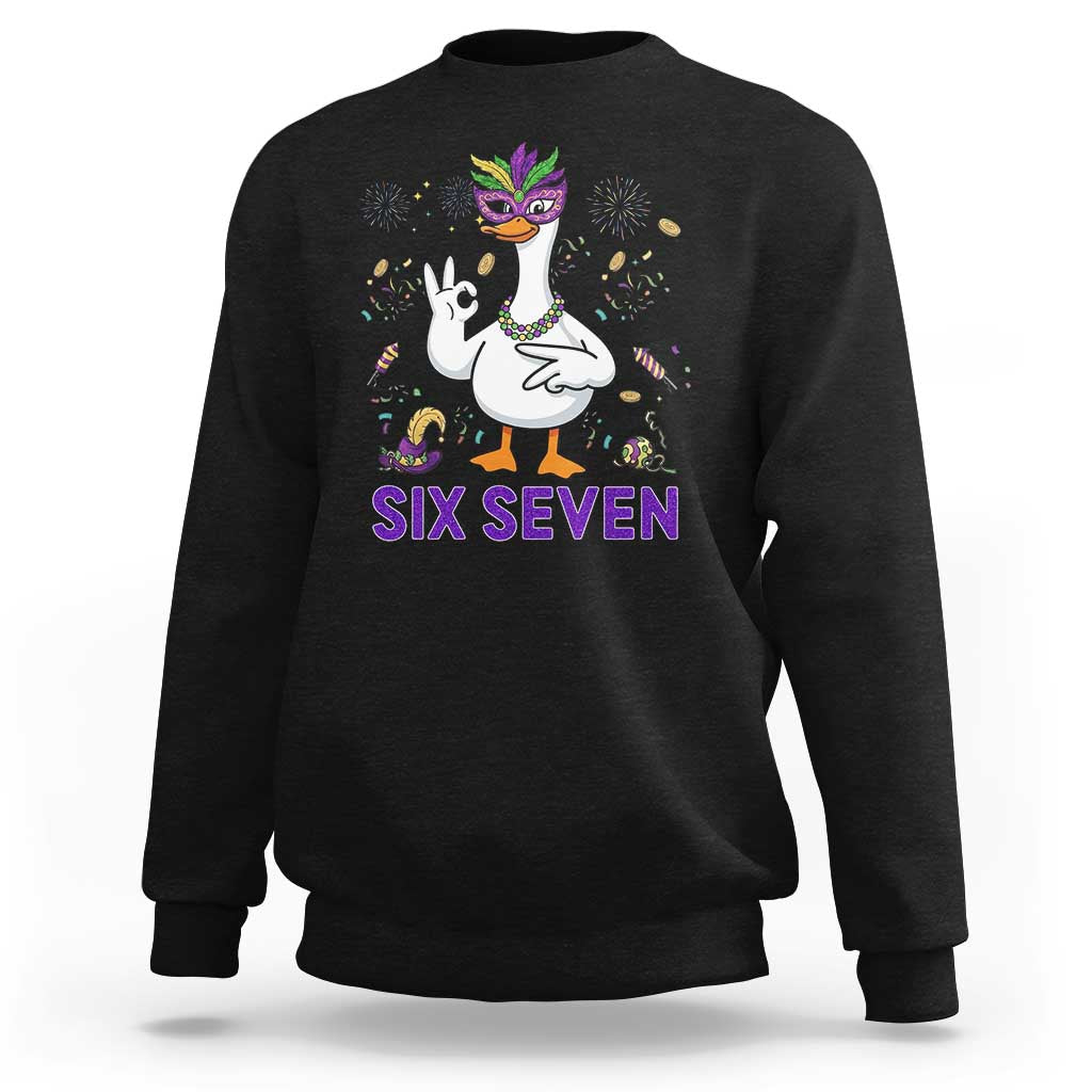 67 Mardi Gras Sweatshirt Funny Goose Meme Carnival Trendy