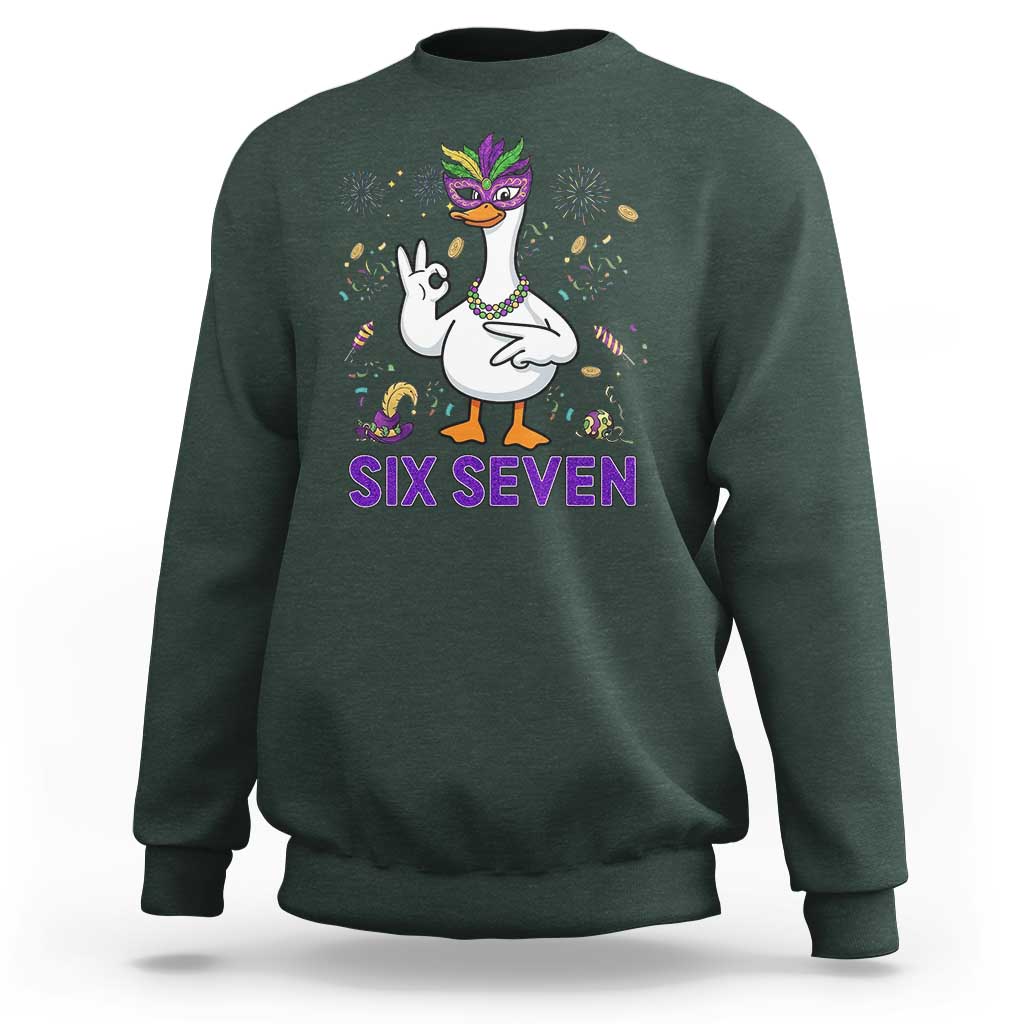 67 Mardi Gras Sweatshirt Funny Goose Meme Carnival Trendy
