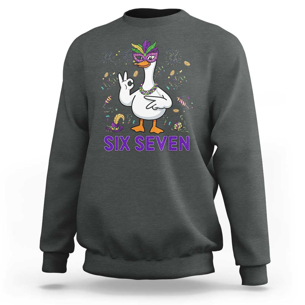 67 Mardi Gras Sweatshirt Funny Goose Meme Carnival Trendy