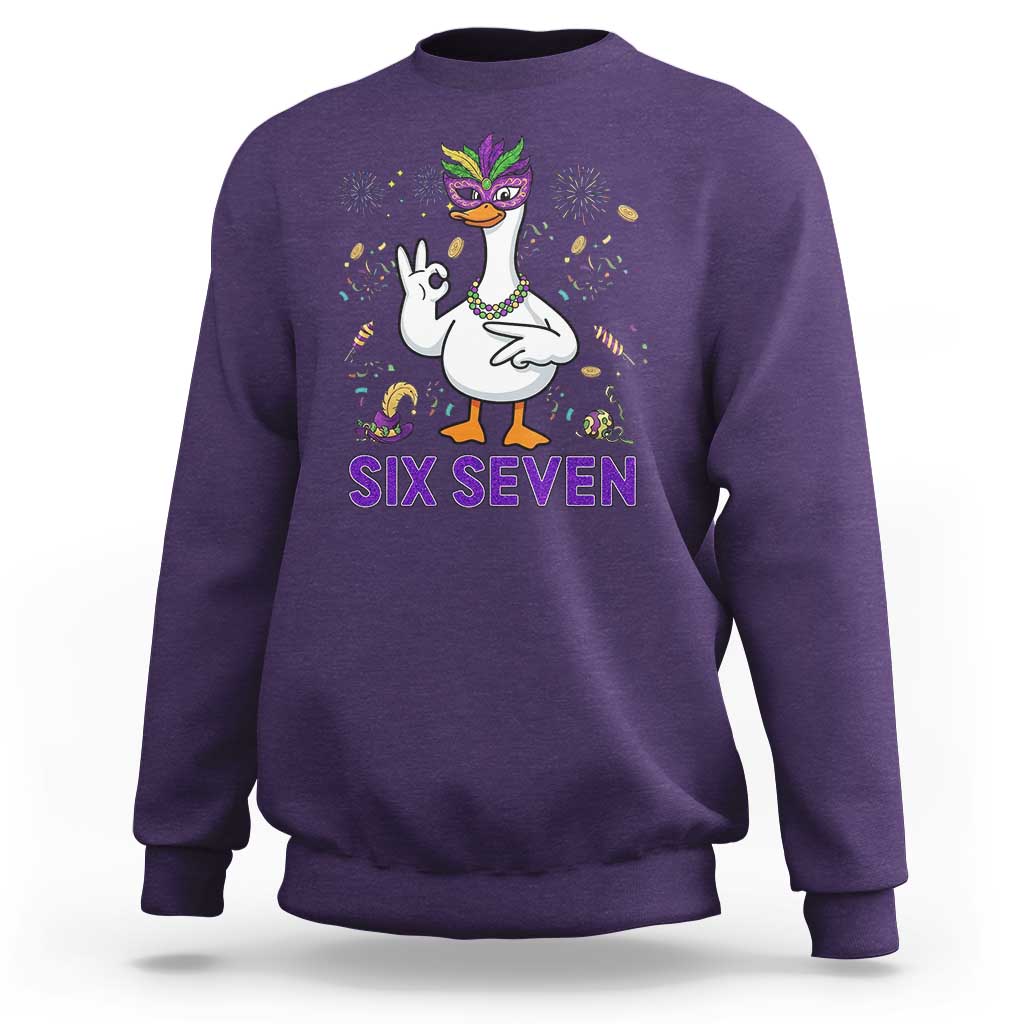 67 Mardi Gras Sweatshirt Funny Goose Meme Carnival Trendy