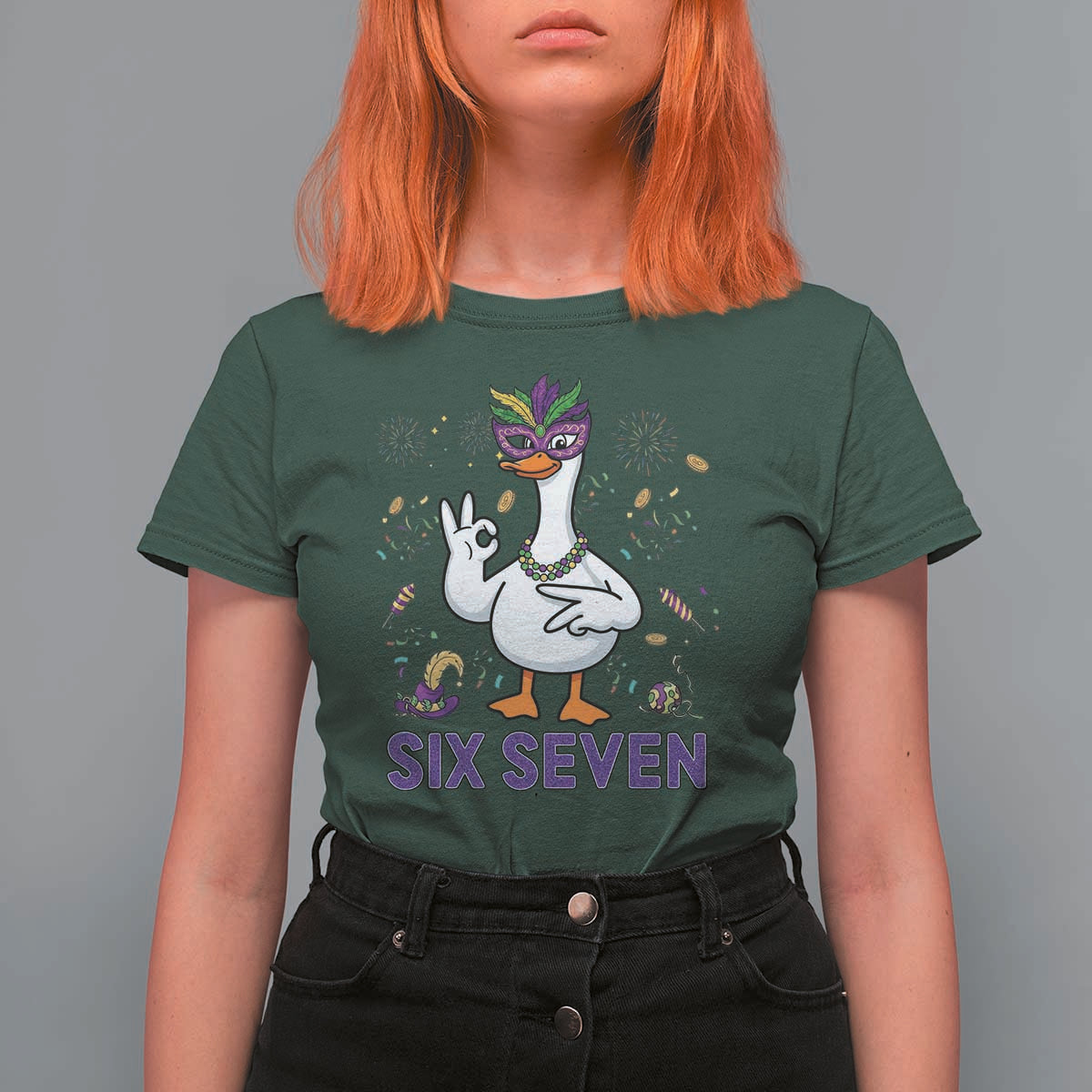 67 Mardi Gras T Shirt For Women Funny Goose Meme Carnival Trendy