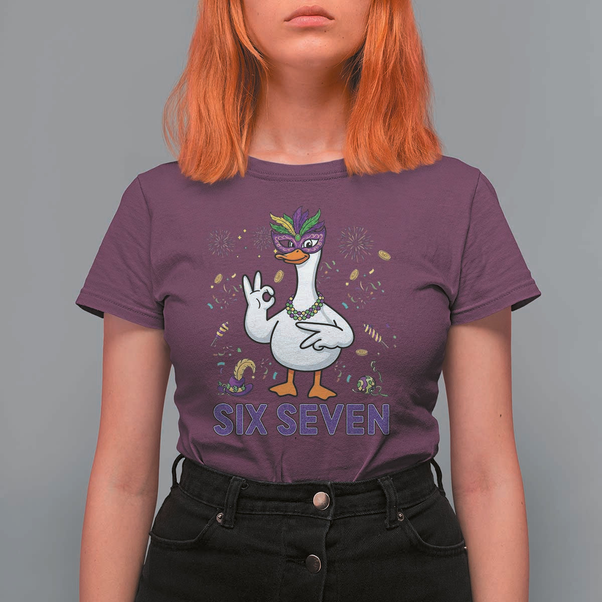 67 Mardi Gras T Shirt For Women Funny Goose Meme Carnival Trendy