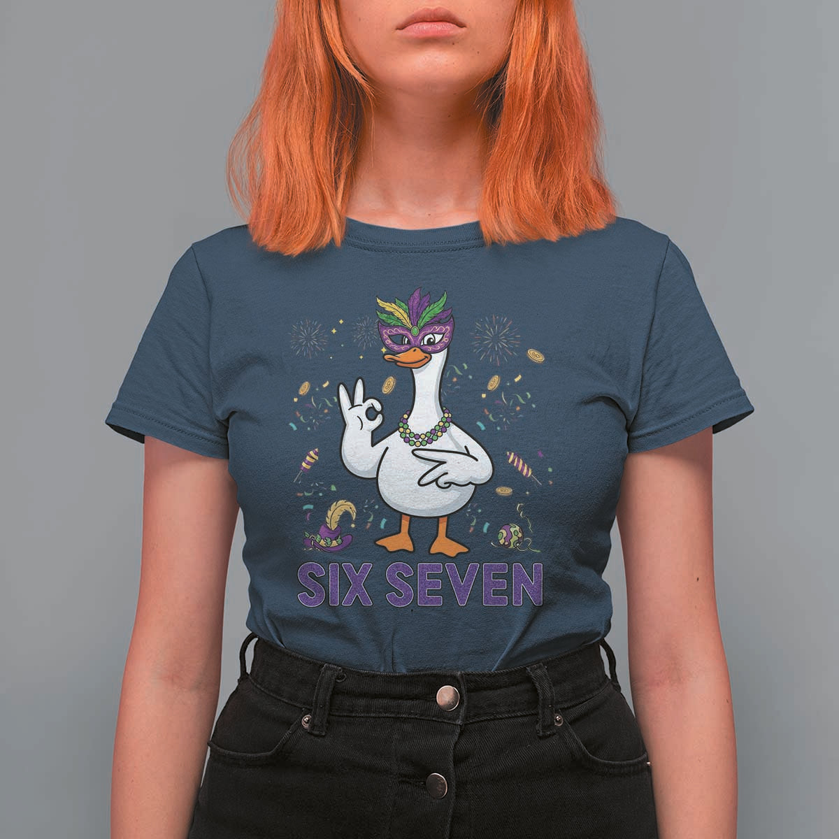 67 Mardi Gras T Shirt For Women Funny Goose Meme Carnival Trendy