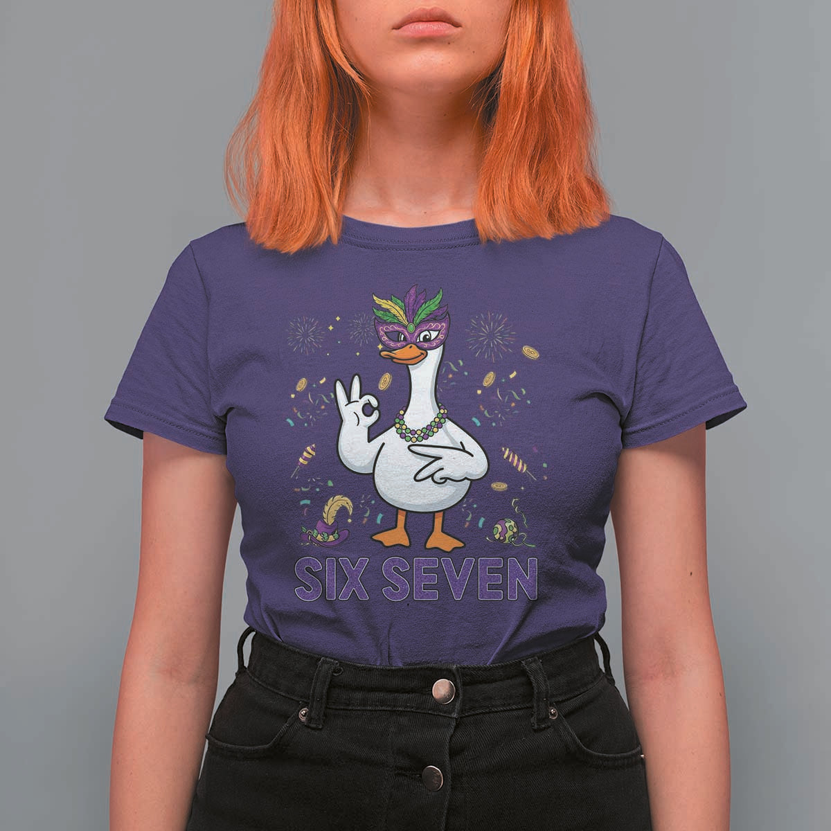 67 Mardi Gras T Shirt For Women Funny Goose Meme Carnival Trendy