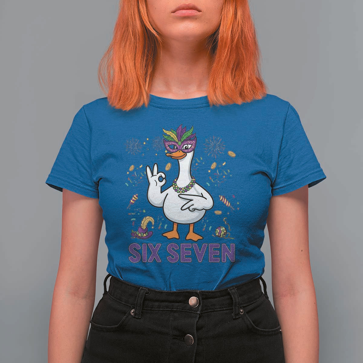 67 Mardi Gras T Shirt For Women Funny Goose Meme Carnival Trendy