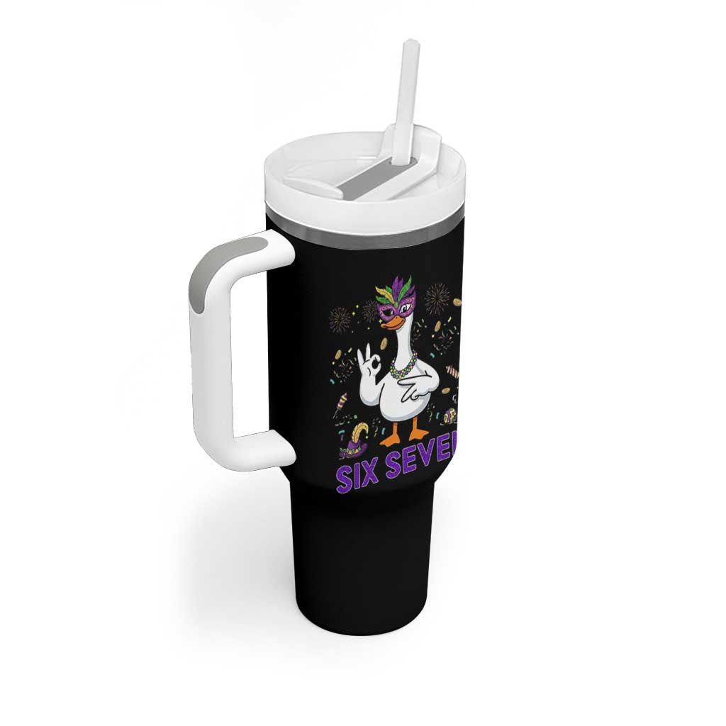 67 Mardi Gras Tumbler With Handle Funny Goose Meme Carnival Trendy