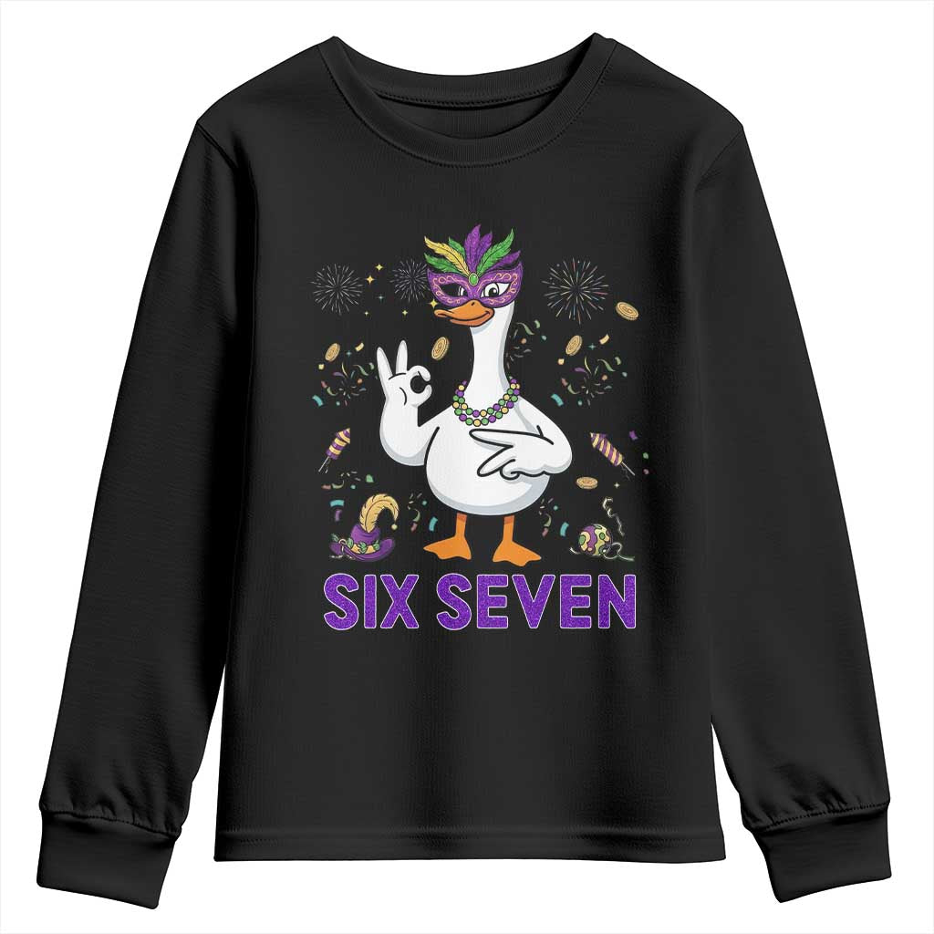 67 Mardi Gras Youth Sweatshirt Funny Goose Meme Carnival Trendy