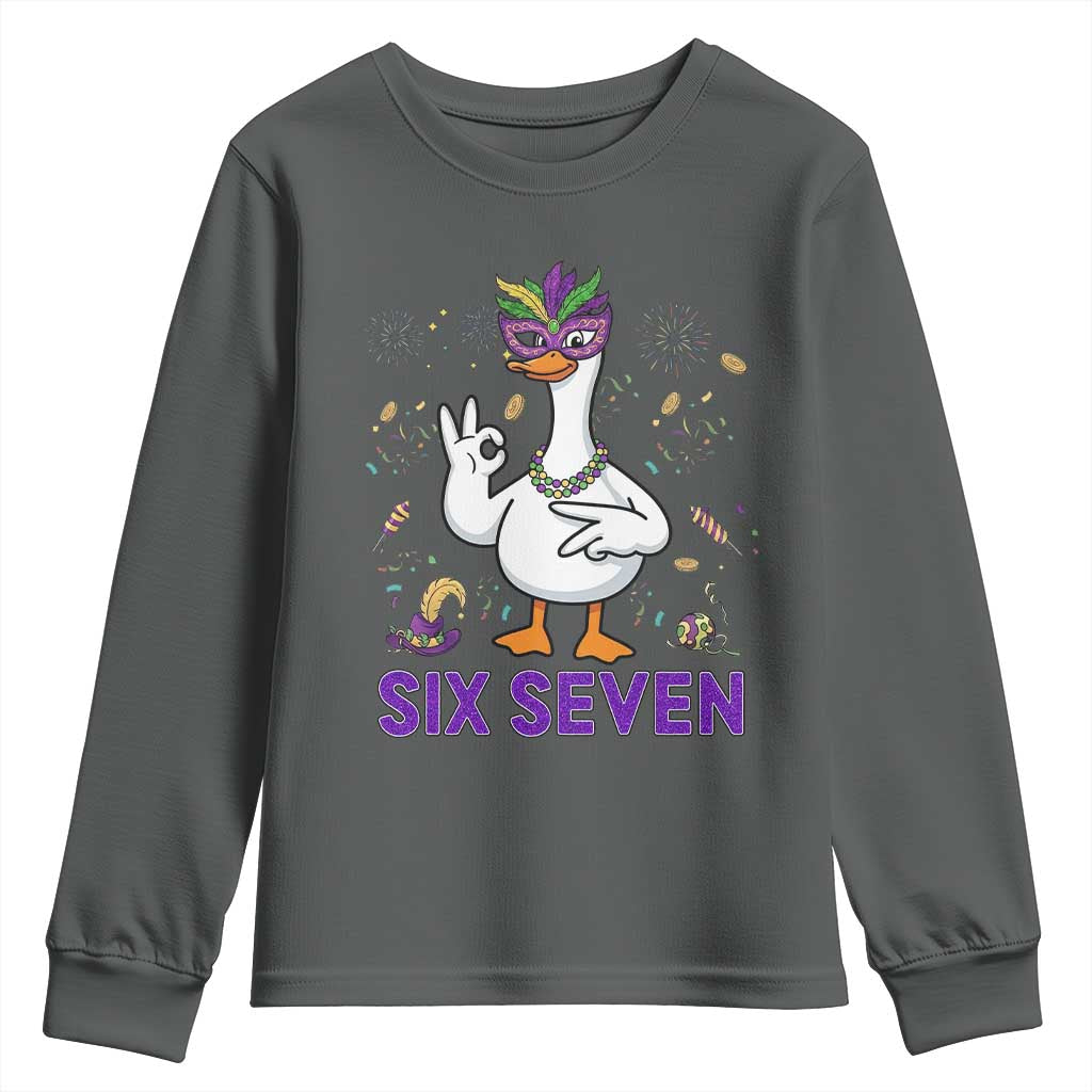67 Mardi Gras Youth Sweatshirt Funny Goose Meme Carnival Trendy