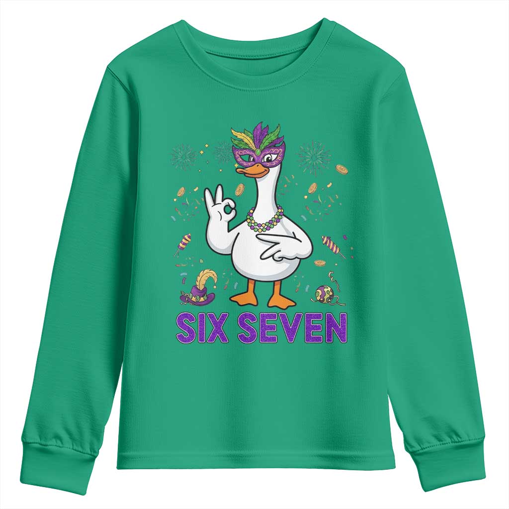 67 Mardi Gras Youth Sweatshirt Funny Goose Meme Carnival Trendy