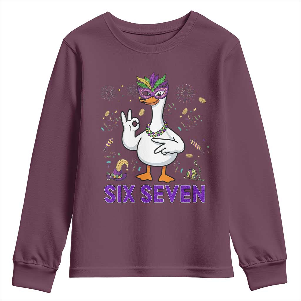 67 Mardi Gras Youth Sweatshirt Funny Goose Meme Carnival Trendy