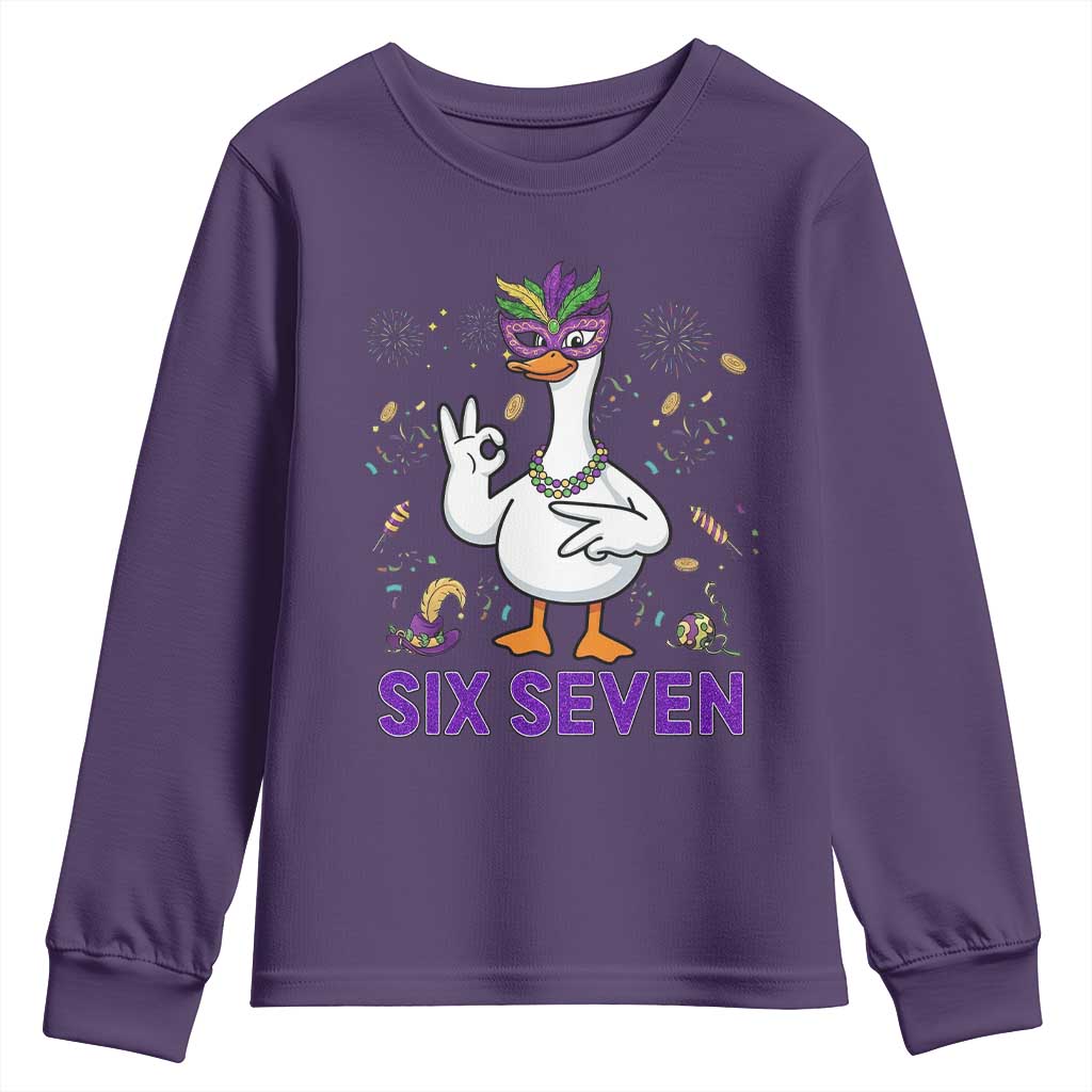 67 Mardi Gras Youth Sweatshirt Funny Goose Meme Carnival Trendy