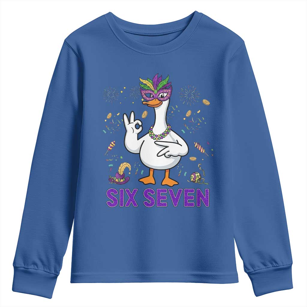 67 Mardi Gras Youth Sweatshirt Funny Goose Meme Carnival Trendy