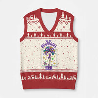 Mardi Gras Queen V-Neck Knit Sweater Vest In My Showgirl Era